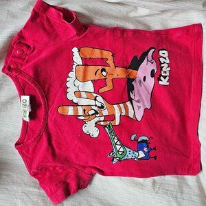 Kenzo pink baby girls short sleeve t-shirt size 18 months